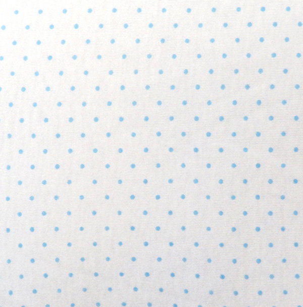 Bassinet (Fits Halo) - Blue Pindot Jersey Knit - Fitted