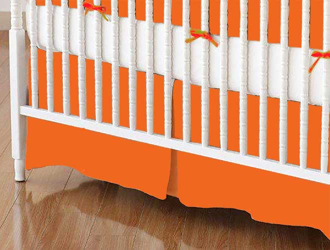 C-DR-DORG Crib Skirts - Crib Skirt - Burnt Orange Jersey Kni sku C-DR-DORG