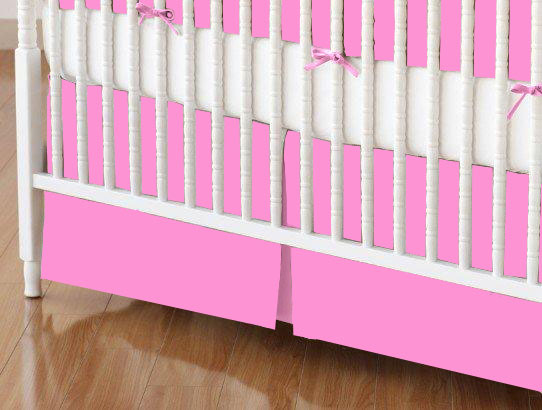 Crib Skirts - Crib Skirt - Hot Pink Jersey Knit - Tailored