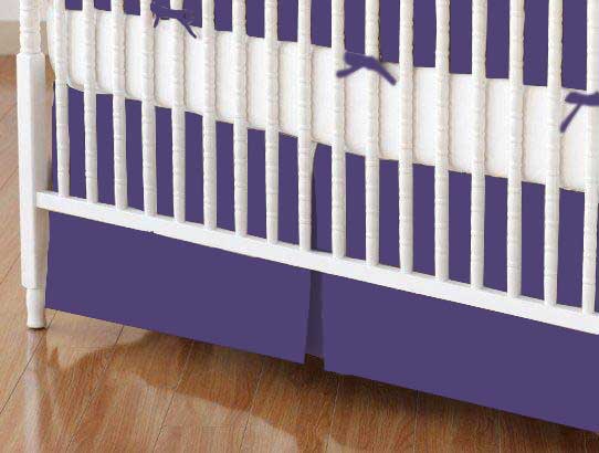 Crib Skirts - Crib Skirt - Purple Jersey Knit - Tailored