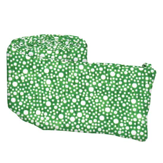 Portable Crib Bumpers - Confetti Dots Green - Mini Crib Bumper