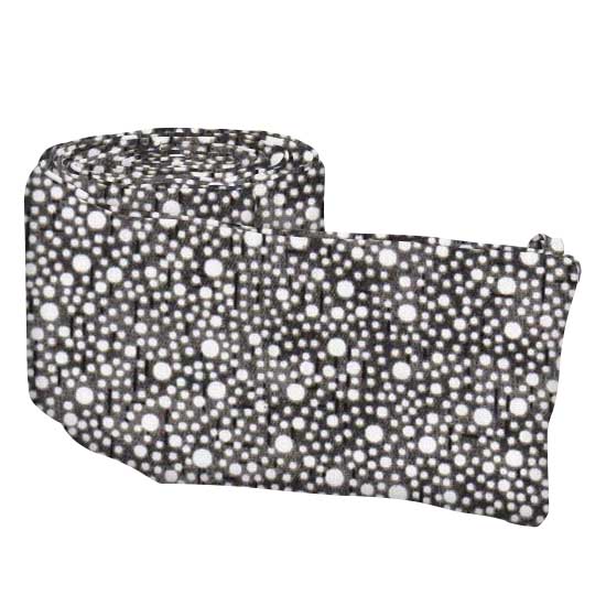 Portable Crib Bumpers - Confetti Dots Black - Mini Crib Bumper