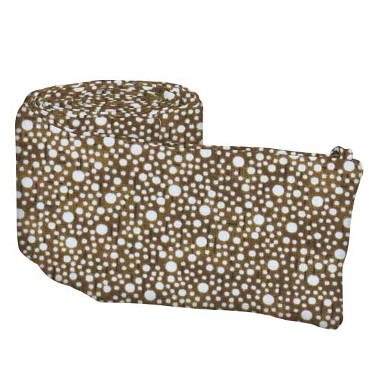 Portable Crib Bumpers - Confetti Dots Brown - Mini Crib Bumper