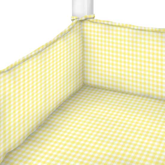Pastel Yellow Gingham Woven Crib / Toddler Sheets Sheetworld