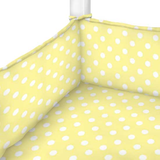 Pastel Yellow Polka Dots Woven Portable / Mini Crib Sheets Sheetworld