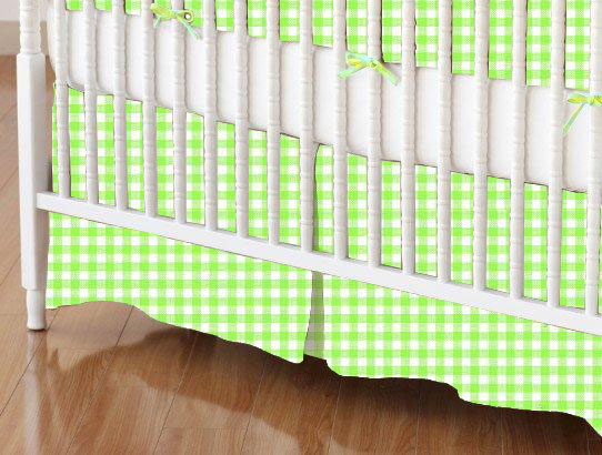Crib Skirt Green 67