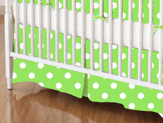 Crib Skirt Green 73