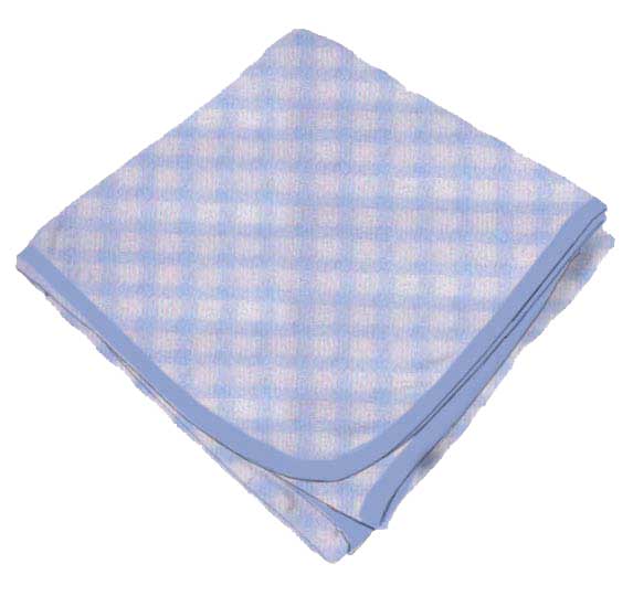 Blue Gingham Check Receiving Blanket Baby Blankets Sheetworld