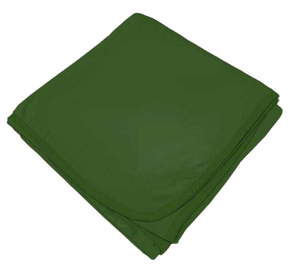 Solid Hunter Green Flannel baby blankets Sheetworld