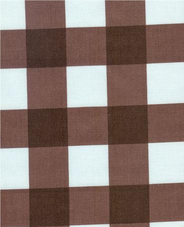 Brown Large Gingham Check - Woven