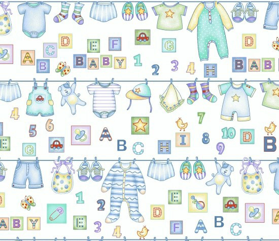 Bassinet - Flannel - White Baby Boy Clothesline - Fitted Picture