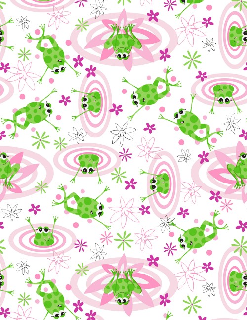 Crib / Toddler - Daisy Frogs - Twin Pillow Case Picture