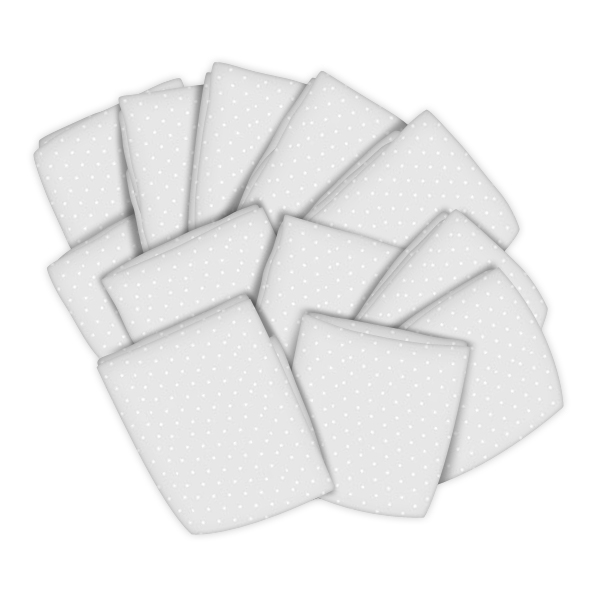 Crib / Toddler - White Swiss Dot Jersey Knit - Sheet Set (fitted, Flat, Pillow Case)