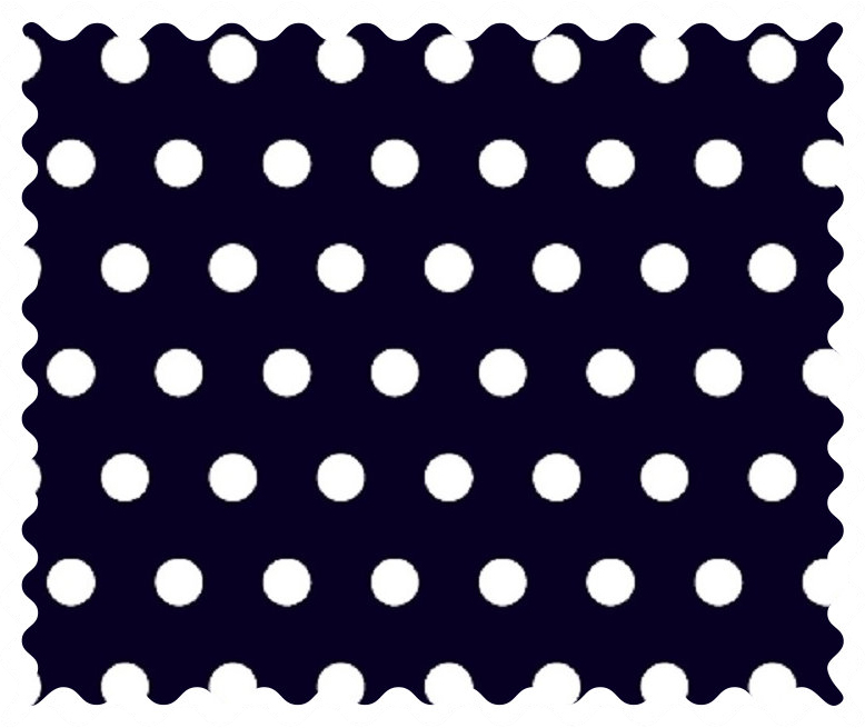 Fabric Shop - Polka Dots Navy Fabric - Yard