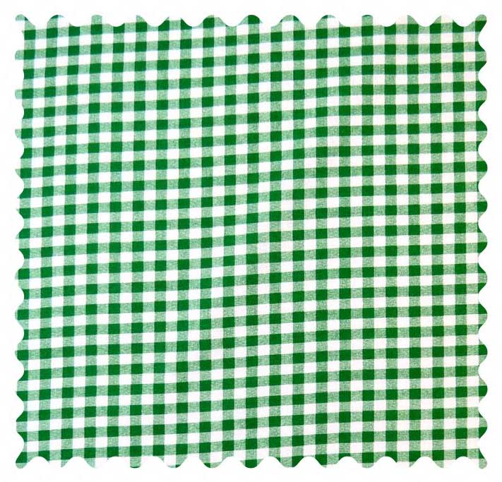Fabric Shop - Green Gingham Check Fabric - Yard