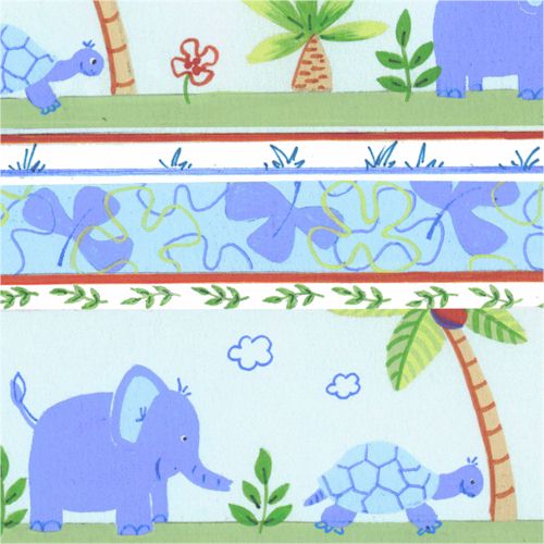 Bassinet - Flannel26743 - Happy Jungle - Fitted::