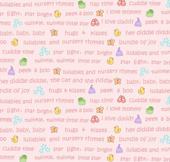 Cradle - Flannel - Pink Nursery Rhymes - Fitted::