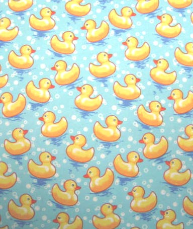Portable Mini Crib - Flannel - Ducks Blue Pond - Fitted 24x39x5.5::