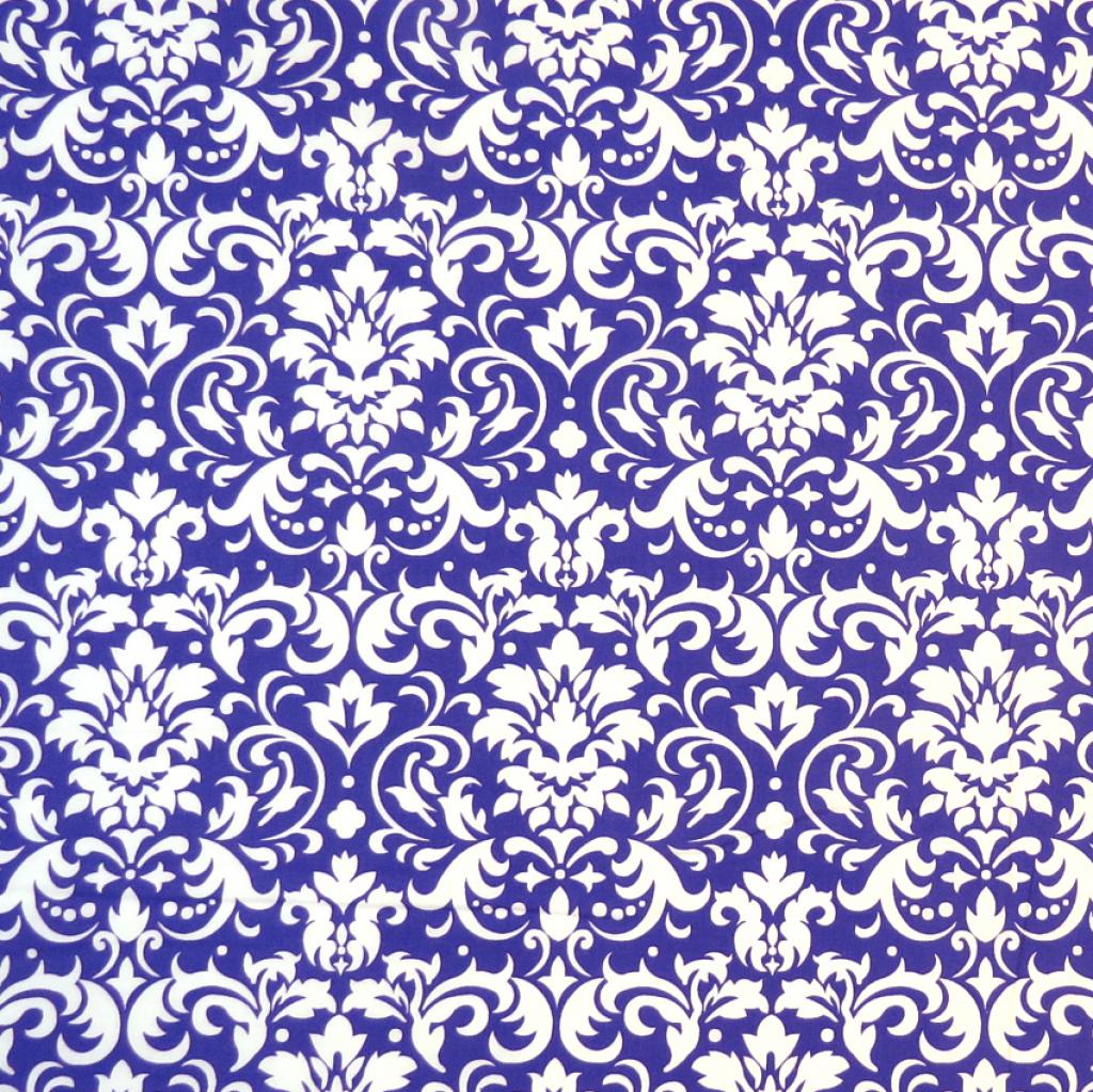 Pack N Play (Large) - Purple Damask - Fitted