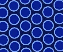 Primary Bubbles Navy Woven