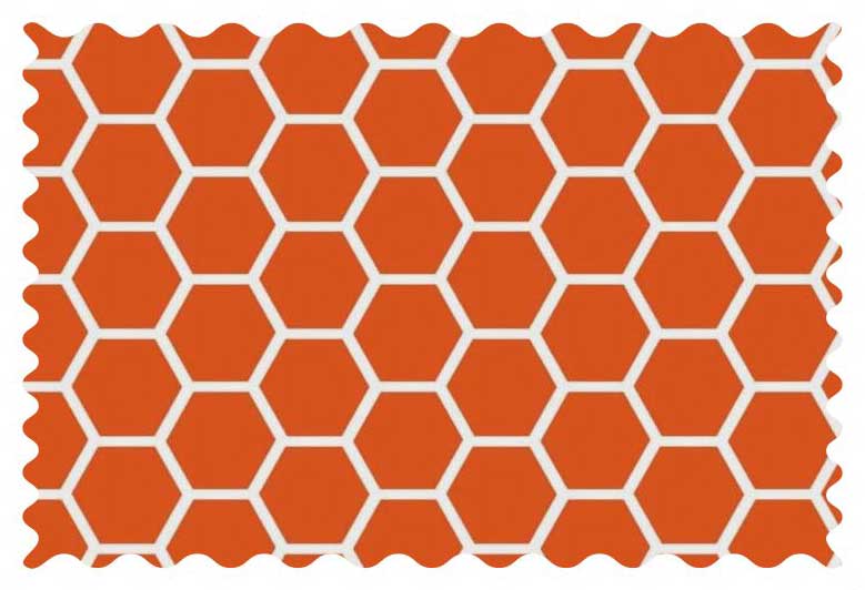 Fabric Shop - Burnt Orange Honeycomb Fabric - Yard