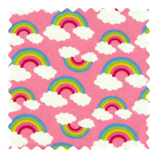 F564 Fabric Shop - Rainbows Pink Fabric - Yard sku F564