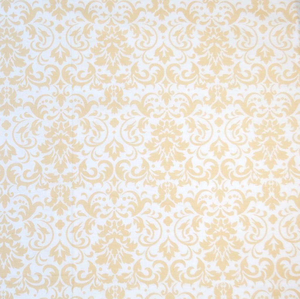 Square Play Yard (Fits Joovy) - Cream Damask - Fitted
