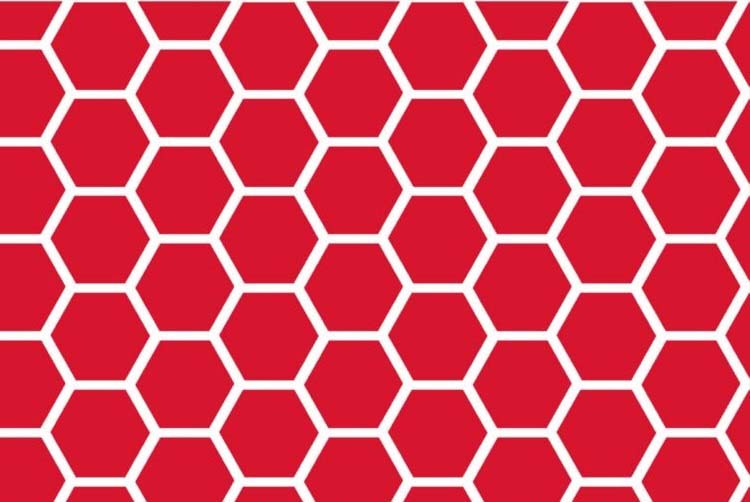 European Crib - Red Honeycomb - Flat