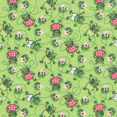 Portable  Mini Crib - Flannel 20130 - Green Frogs - Matching Comforter::