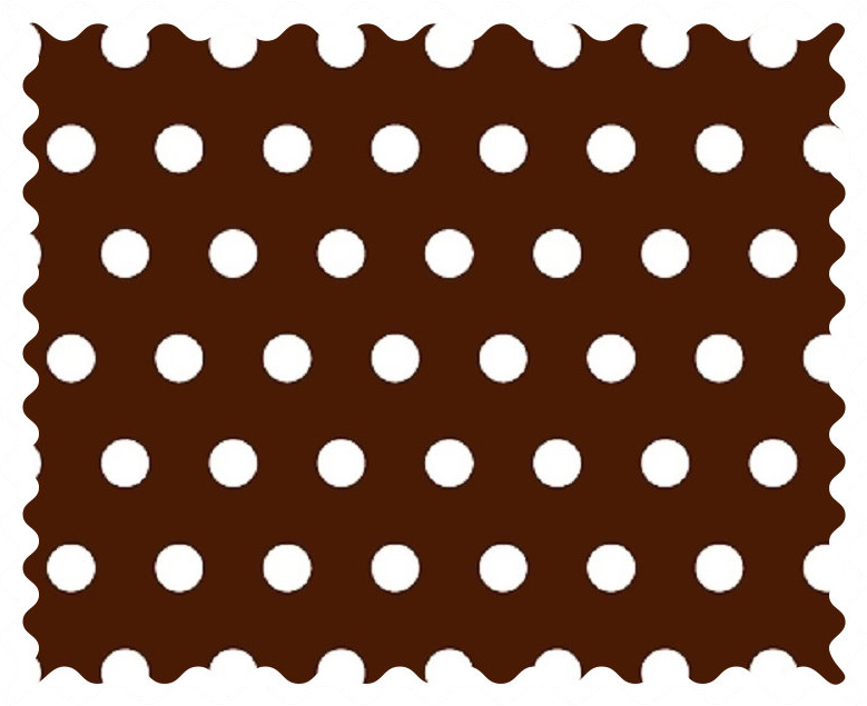 Fabric Shop - Polka Dots Brown Fabric - Yard
