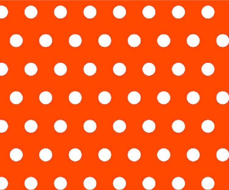 Portable / Mini Crib - Polka Dots Orange - Fitted (24x38x3)