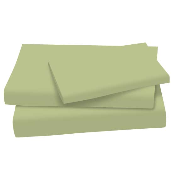 Twin Sheet Sets - Solid Sage Cotton Jersey Knit Twin - Fitted