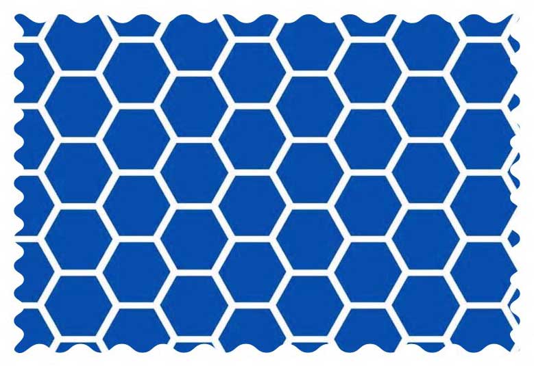 W971 Fabric Shop - Royal Blue Honeycomb Fabric - Yard sku W971