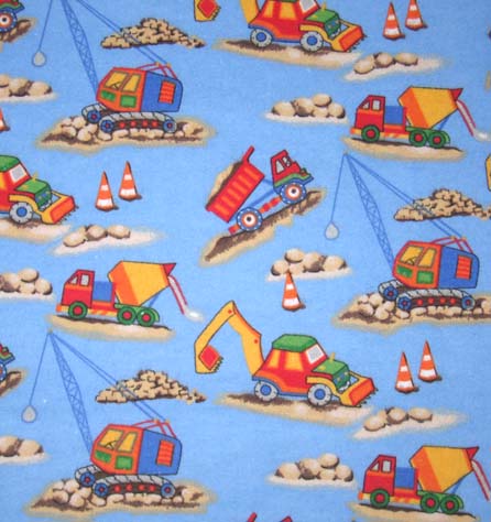 Pack N Play (Graco) - Flannel22132 - Blue Construction - Fitted::