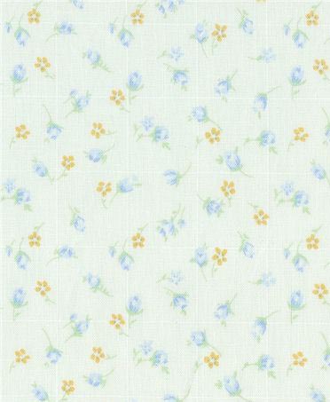 Blue Rose Buds - Woven