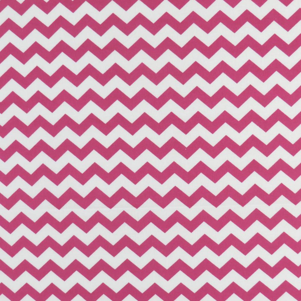 Pack N Play (Large) - Hot Pink Chevron Zigzag - Fitted