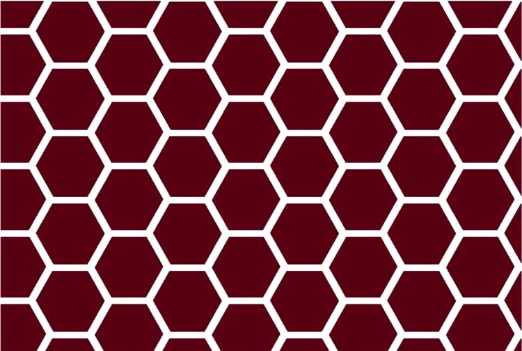 European Crib - Burgundy Honeycomb - Flat