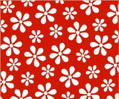 Primary Red Floral Woven