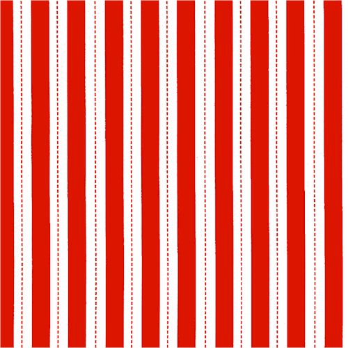 Cradle - Flannel26917-2 - Red & White Stripe - Fitted::