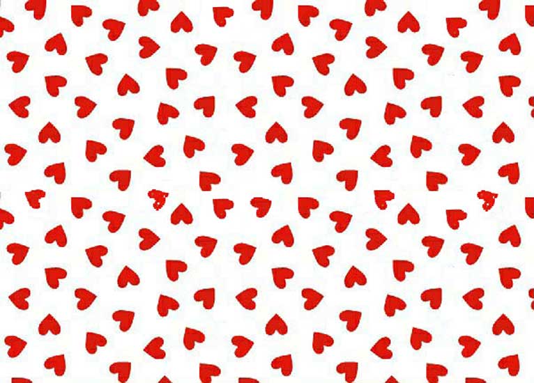 Primary Hearts Red Woven