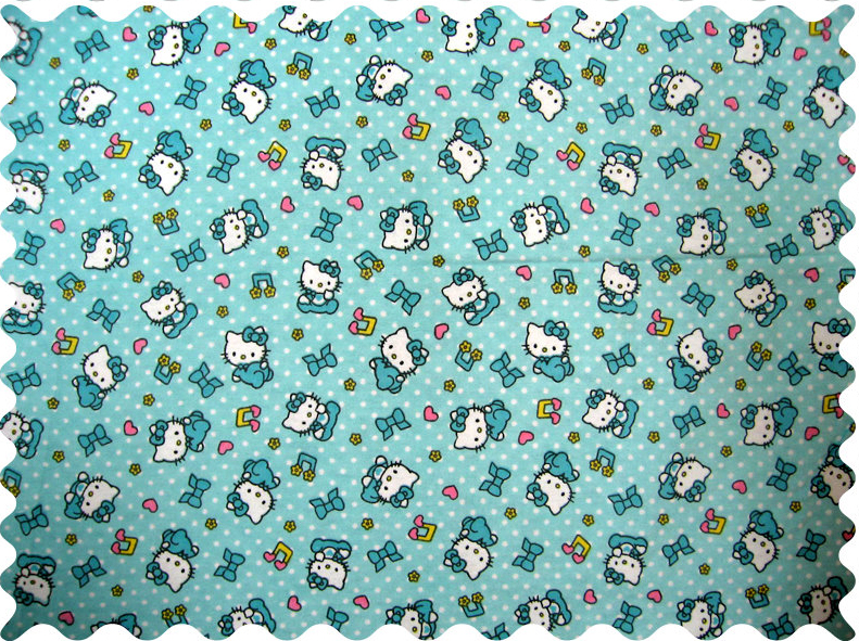 Fabric Shop Hello Kitty Blue Fabric Yard Baby Crib Sheets