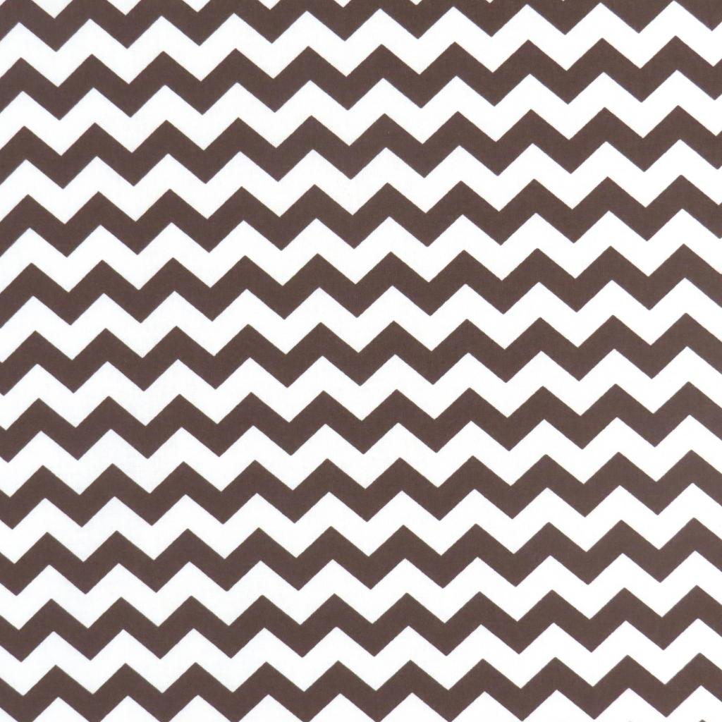 Bassinet - Brown Chevron Zigzag - Fitted