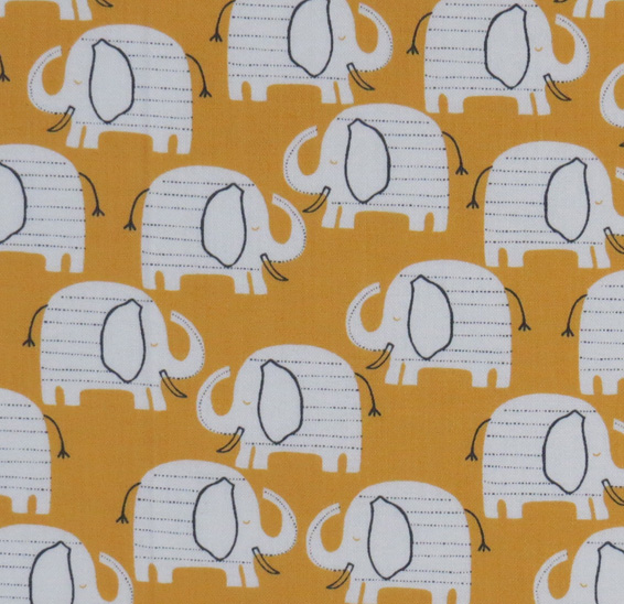 Crib / Toddler - Baby Elephants Yellow - Fitted