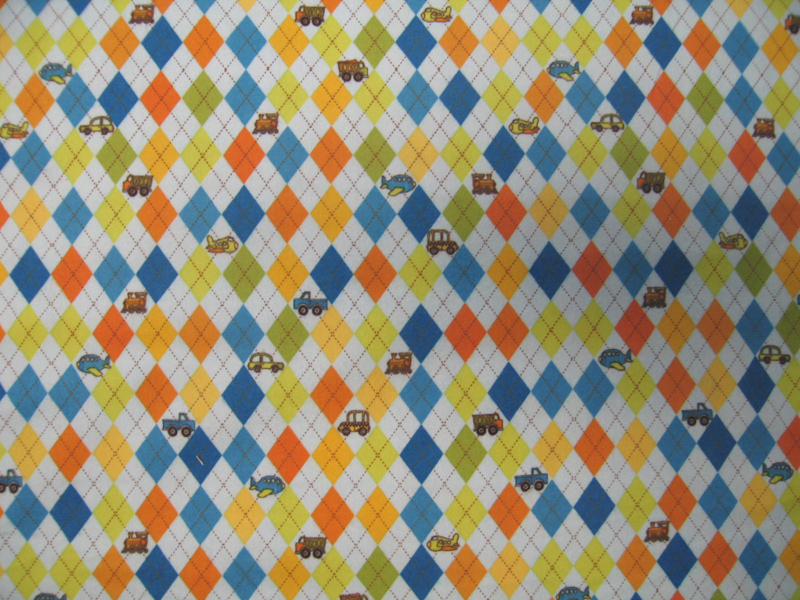 Crib / Toddler - Argyle Transport Blue - Baby Pillow Case