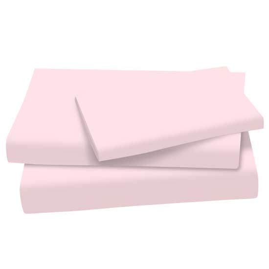 Twin Sheet Sets - Solid Pink Cotton Jersey Knit Twin - Sheet Set (fitted, flat, pillow case)