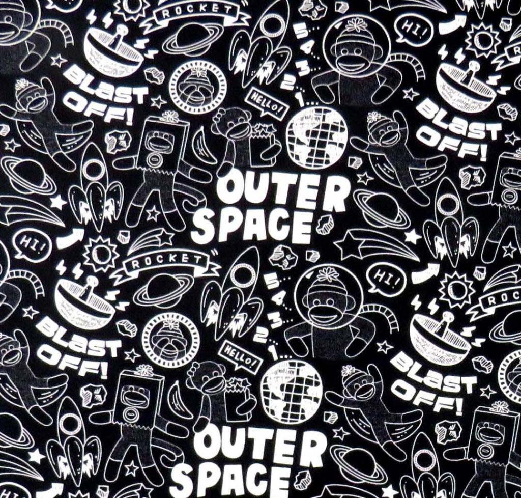 Pack N Play (Large) - Monkeys Outer Space - Fitted