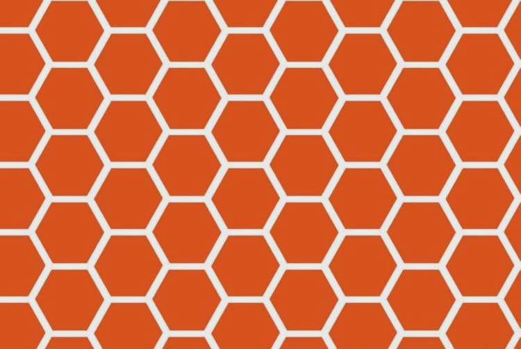 Stroller Bassinet - Burnt Orange Honeycomb - Fitted