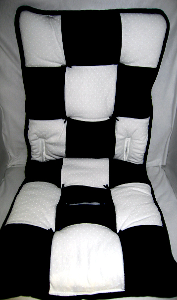 White Dot Patch Stroller Liner