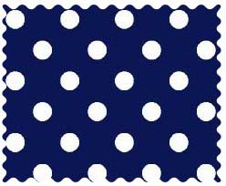 Fabric Shop - Primary Polka Dots Navy Woven Fabric - Yard