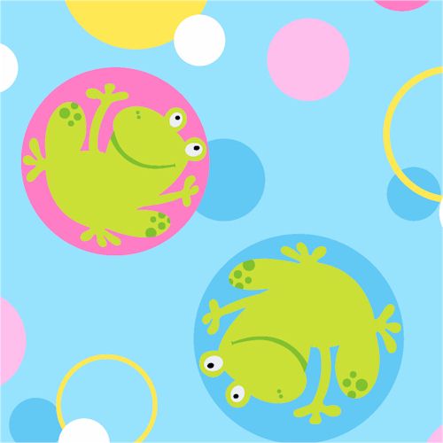 Oval Cradle - Flannel26733 - Frogs & Bubbles - Fitted::